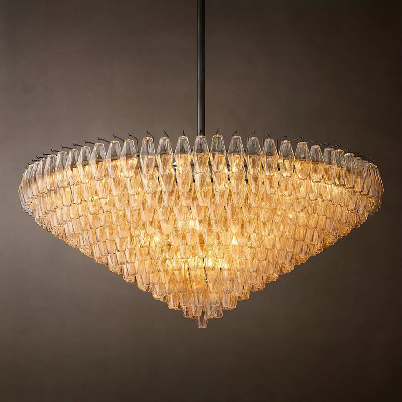 Chiara Tiered Glass Round Chandelier