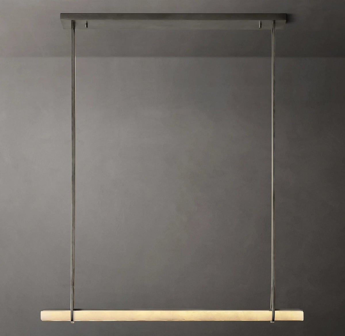 Audubon Single Bar Alabaster Chandelier