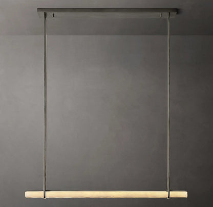 Audubon Single Bar Alabaster Chandelier