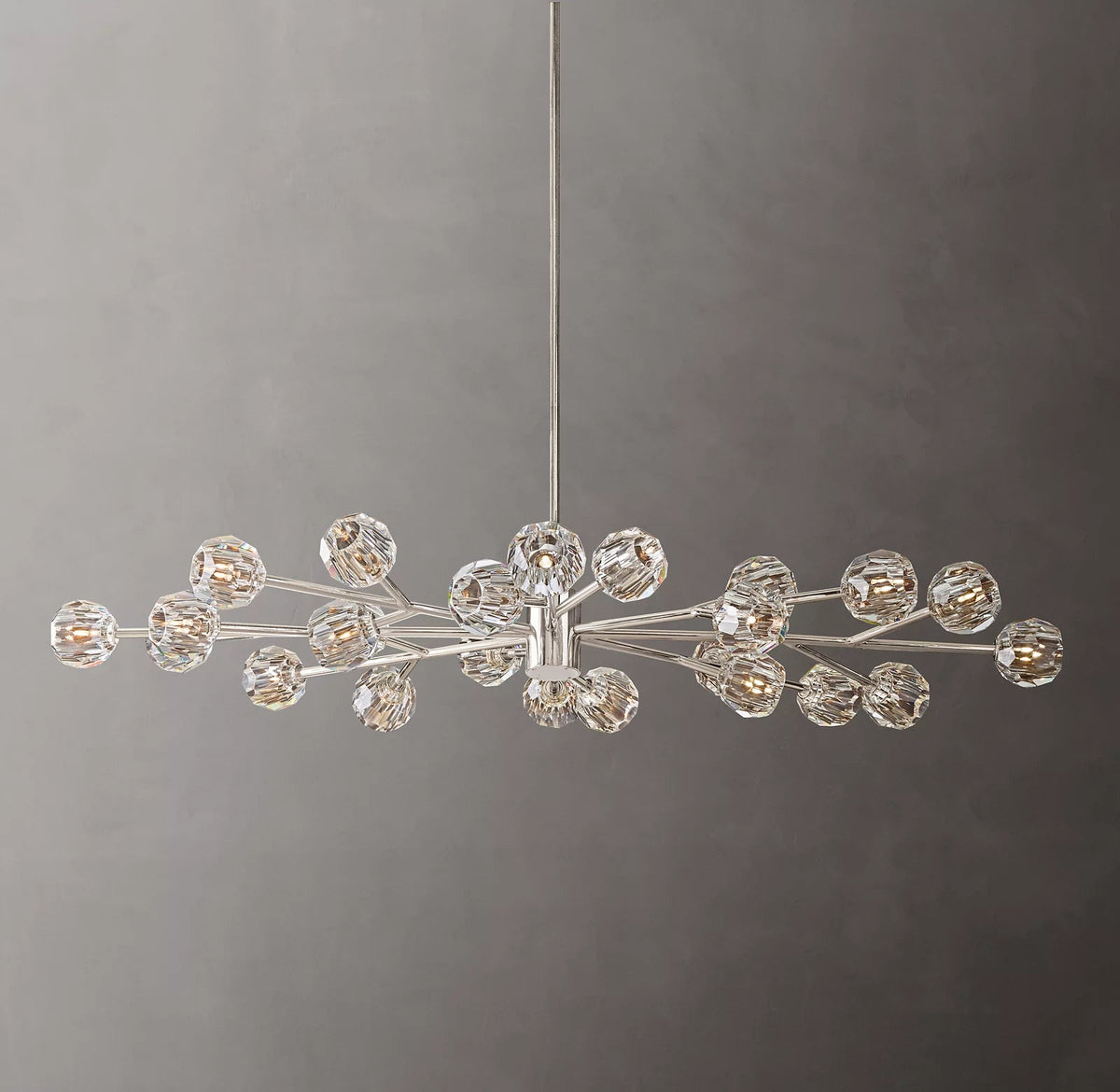 Clear Glass Oval Chandelier