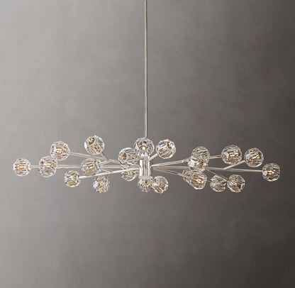 Clear Glass Oval Chandelier