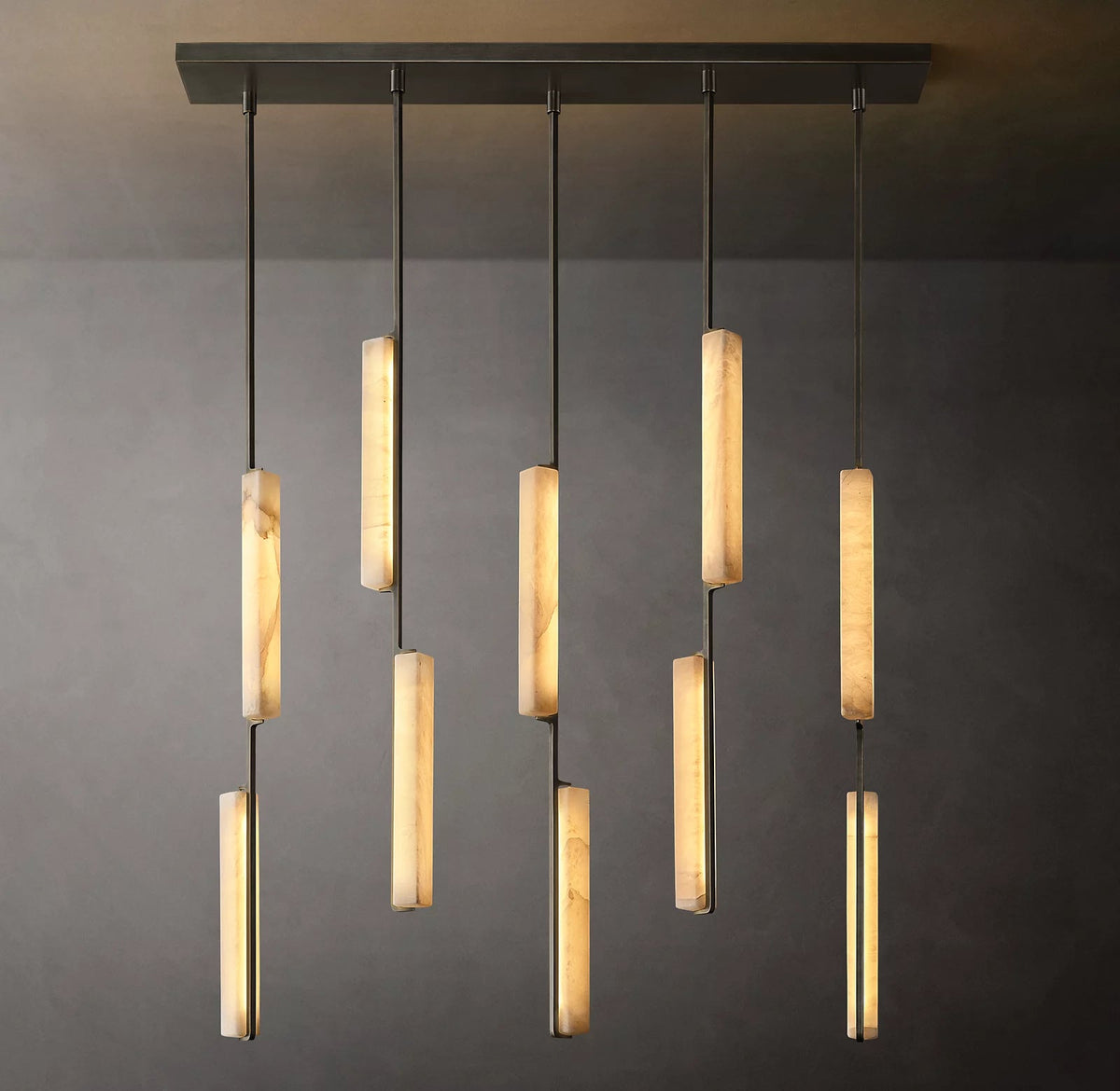 Audubon Modern Alabaster Linear Chandelier