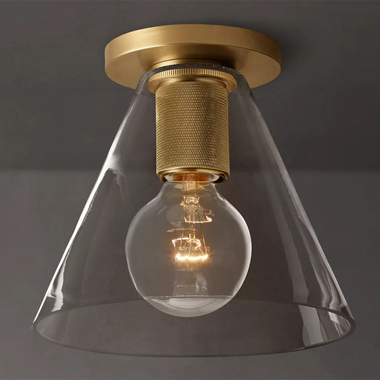 Utilitaire Cone Shade Flush Mount