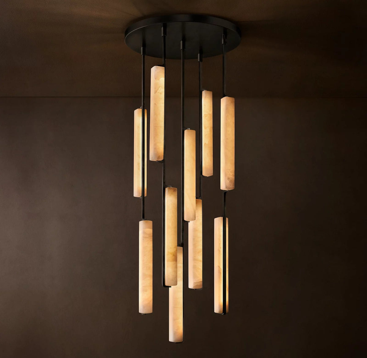 Audubon Modern Alabaster Round Chandelier