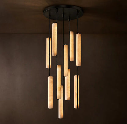 Audubon Modern Alabaster Round Chandelier