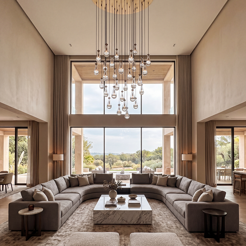 Rain Modern Round Chandelier