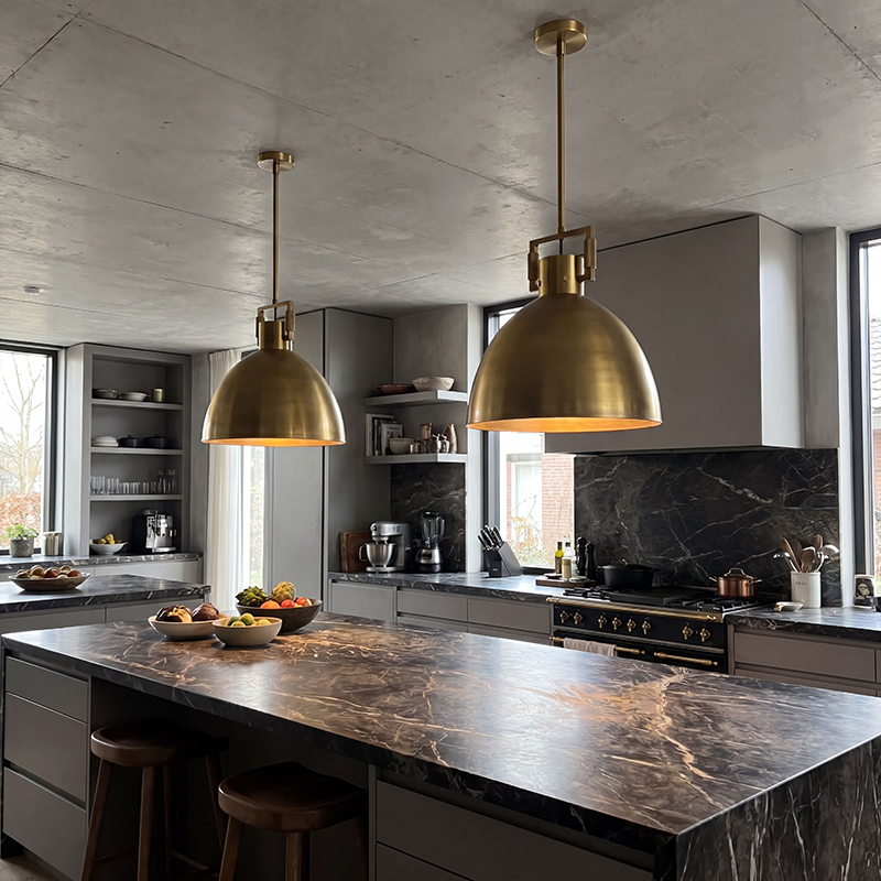 Machinist Metal Cloche Pendant Light