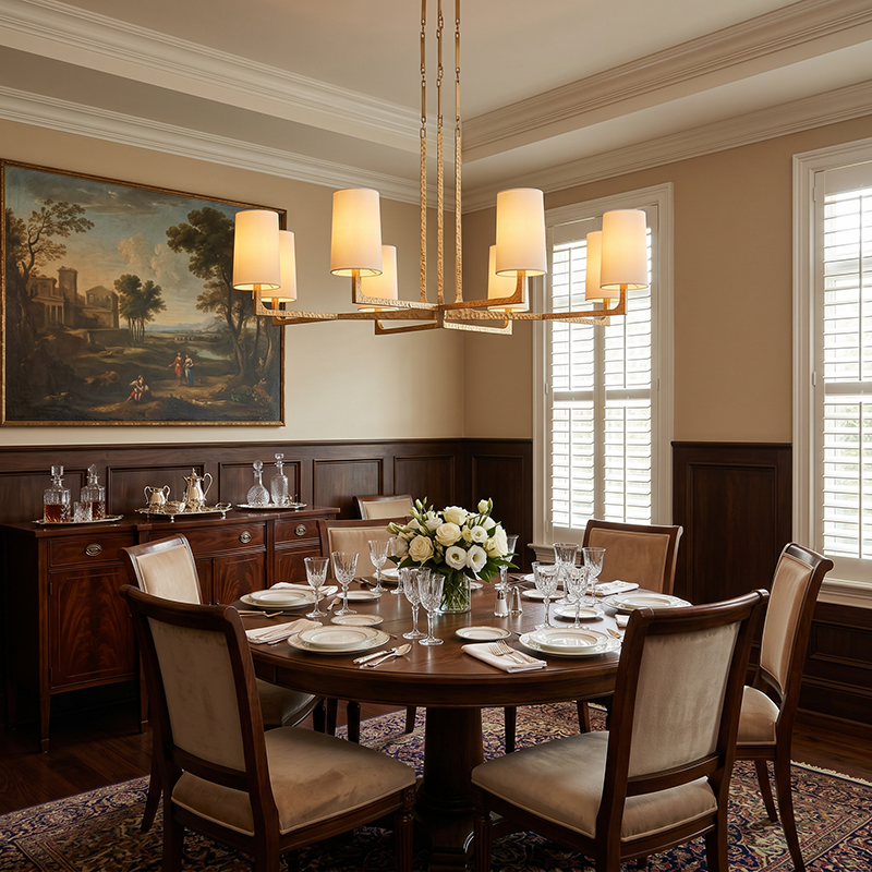 Wright Modern Round Chandelier
