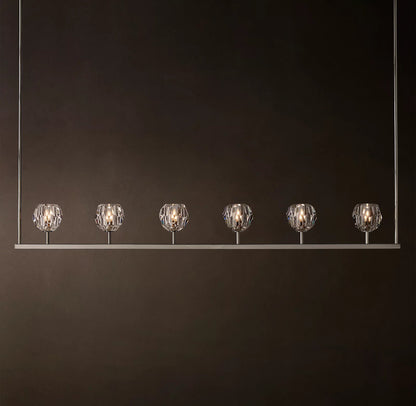 Clear Glass Linear Chandelier