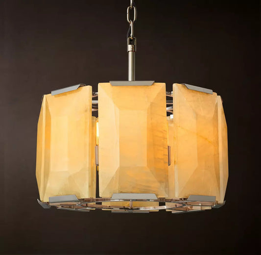 Harlow Calcite Round Chandelier