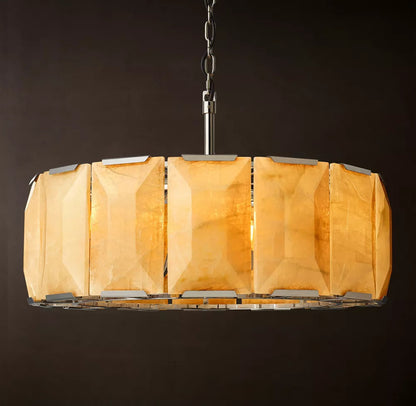 Harlow Calcite Round Chandelier