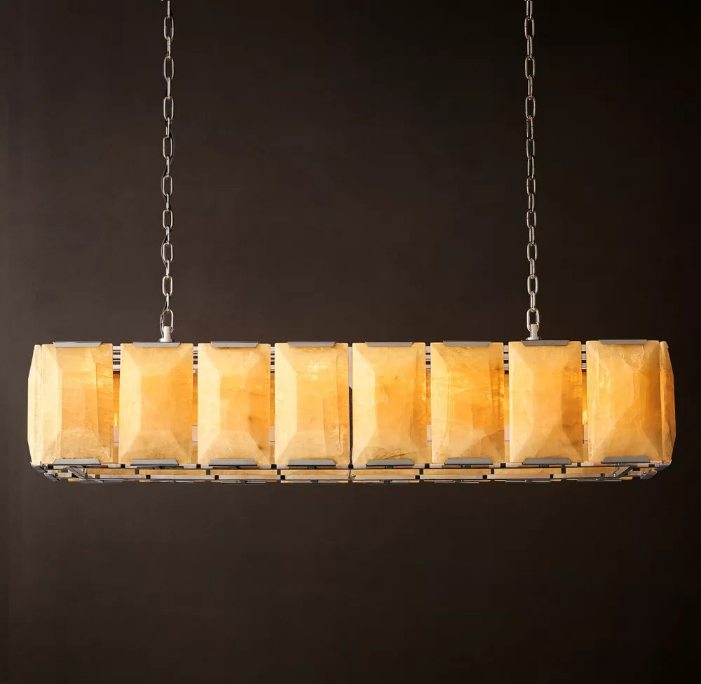 Harlow Calcite Rectangular Chandelier