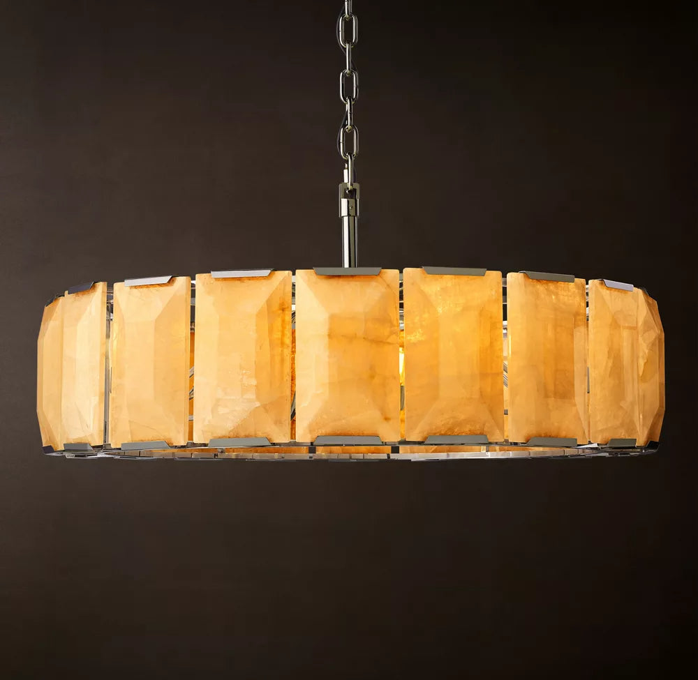 Harlow Calcite Round Chandelier