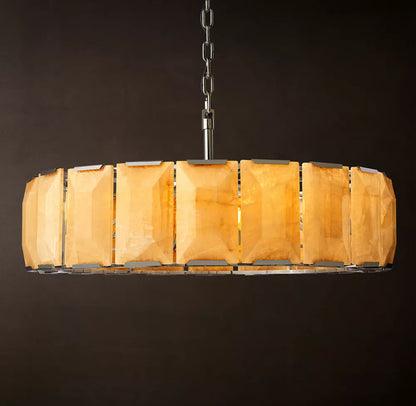 Harlow Calcite Round Chandelier