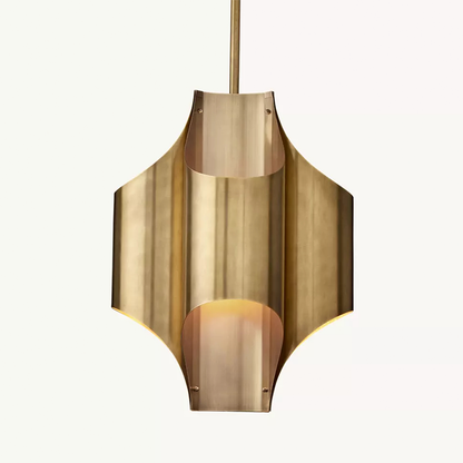 Cathedral Brass Pendant Light