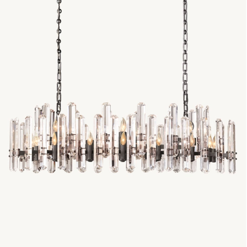 Modern Luxury Linear Crystal Chandelier