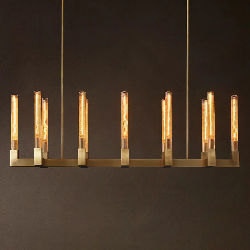 Modern Glass Linear Ceiling Light