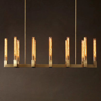 Modern Glass Linear Ceiling Light