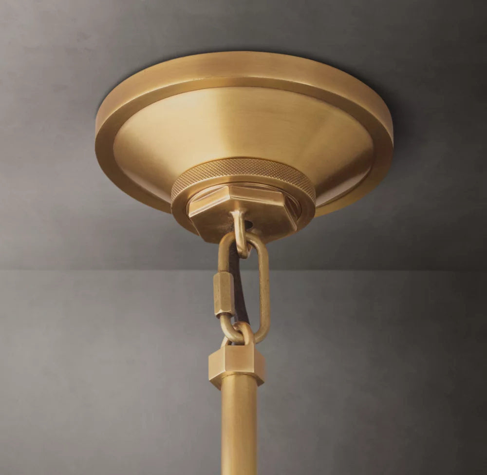 Machinist Glass Cylinder Pendant Light