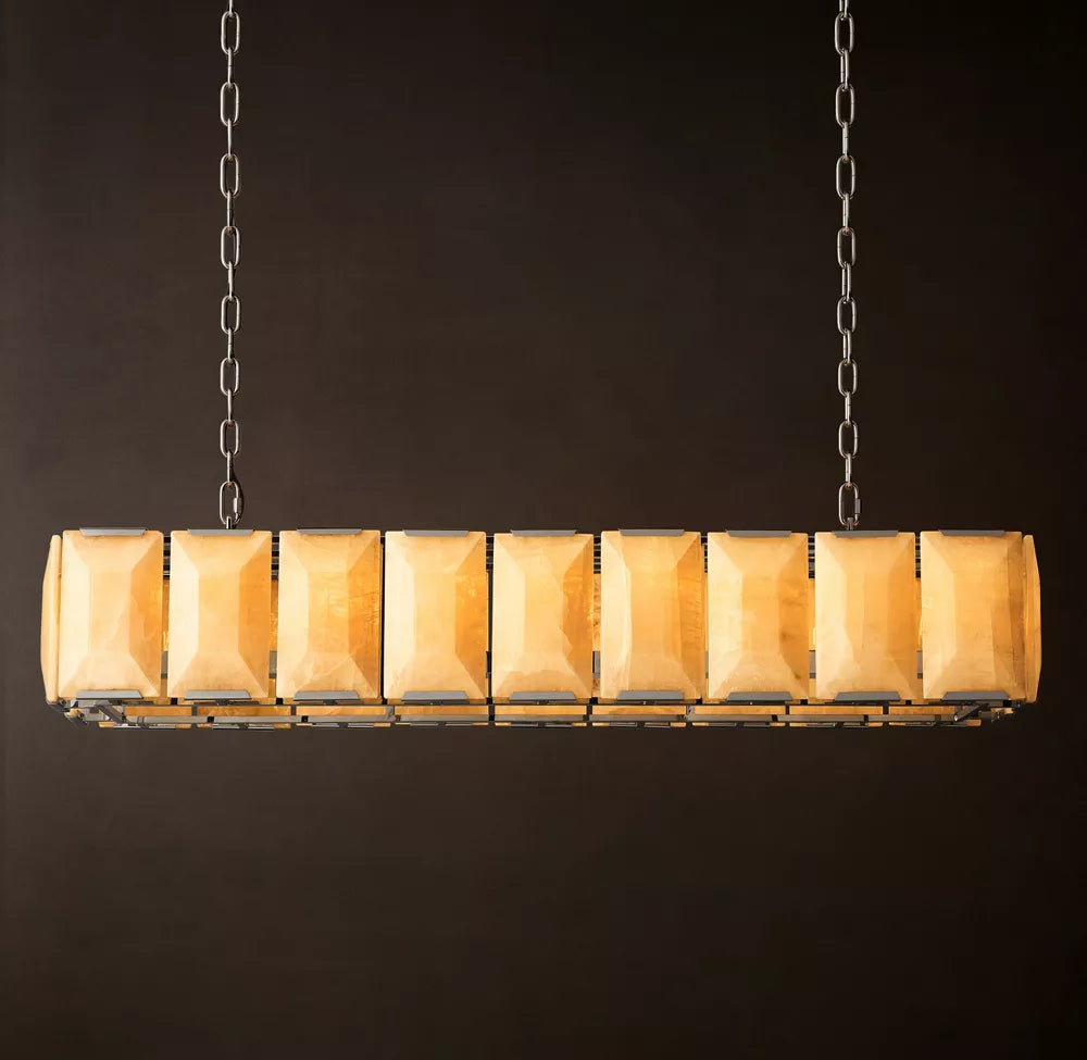 Harlow Calcite Rectangular Chandelier