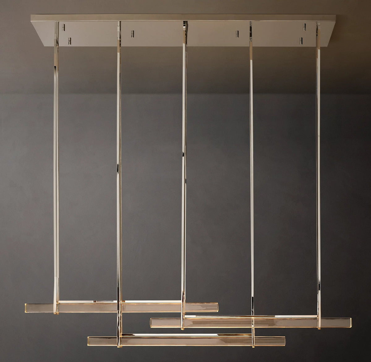 Audubon Triple Bar Crystal Chandelier