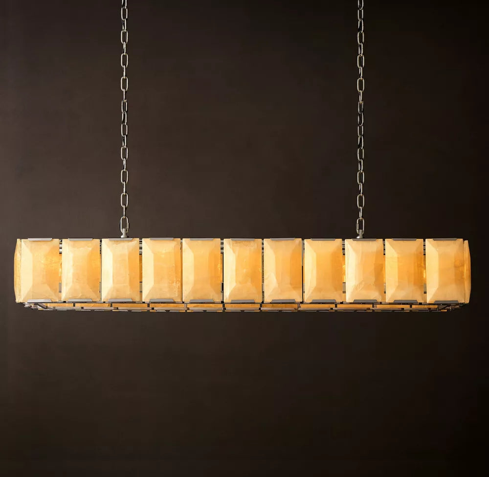 Harlow Calcite Rectangular Chandelier