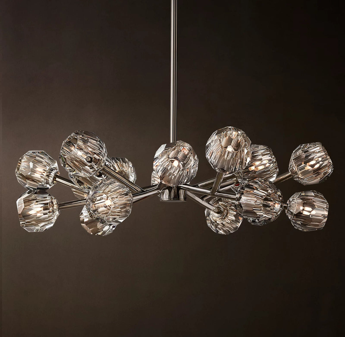 Clear Glass Round Chandelier