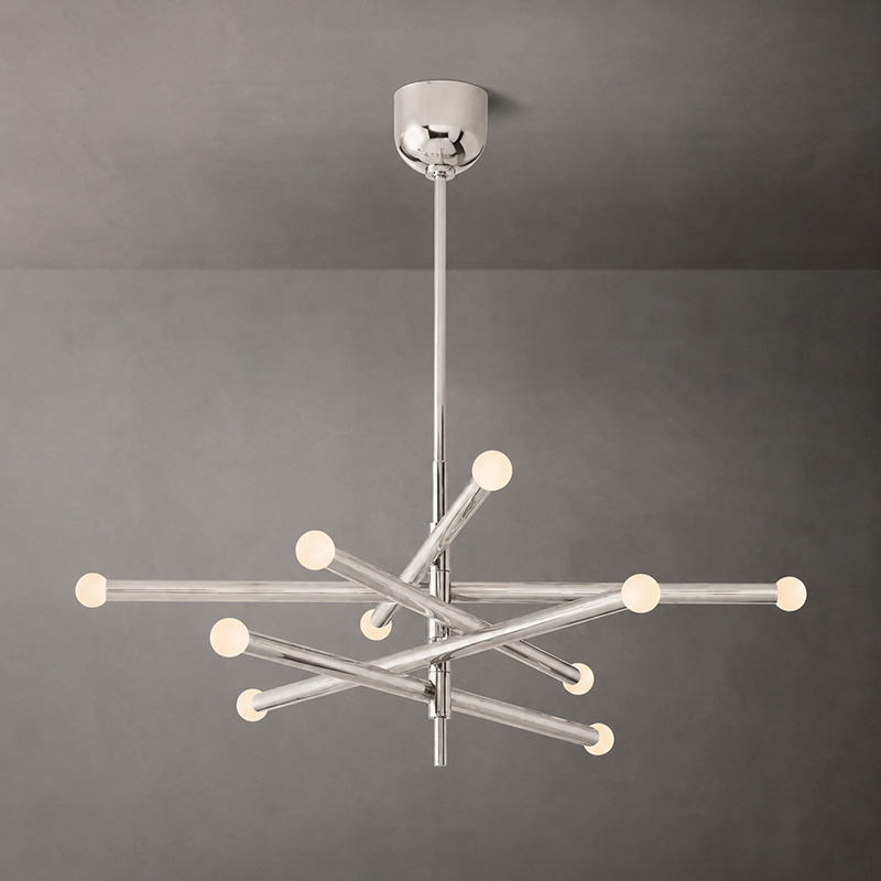 Modern Brass Multi-Light Chandelier