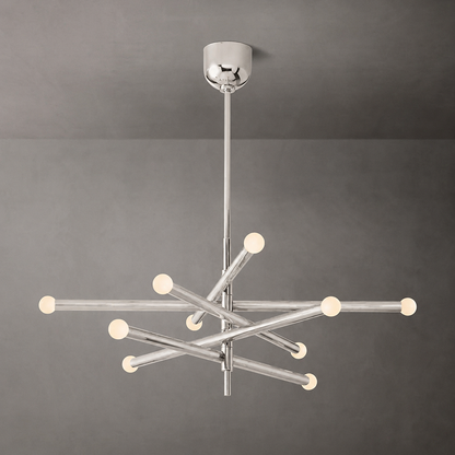 Modern Brass Multi-Light Chandelier
