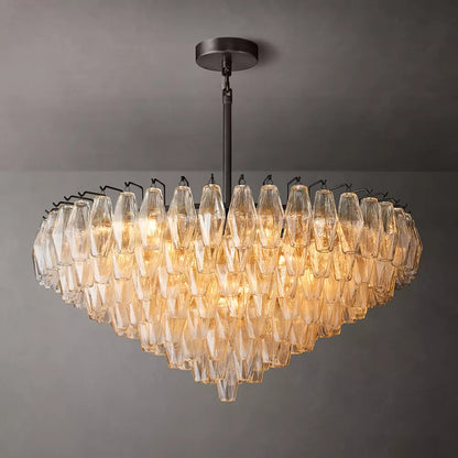Chiara Tiered Glass Round Chandelier