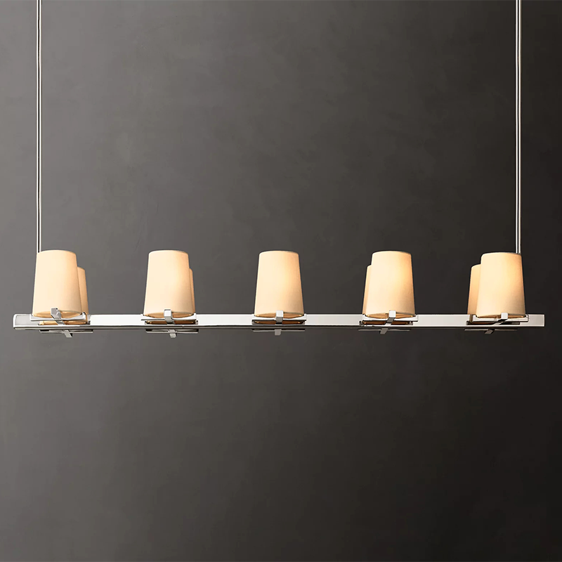 Fabric Shade Linear Chandelier