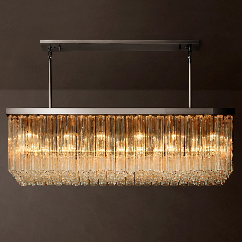 Cielo Linear Glass Tube Chandelier