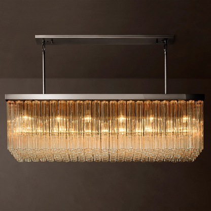 Cielo Linear Glass Tube Chandelier