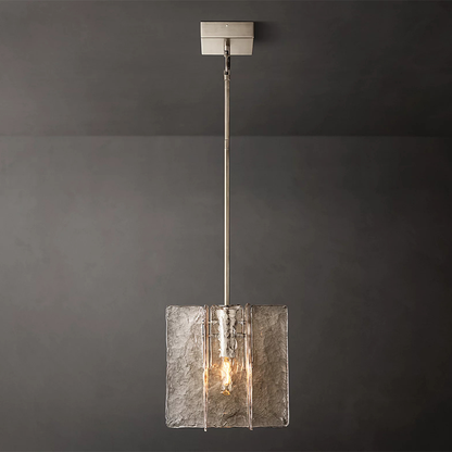 Lattice Clear Glass Pendant Light