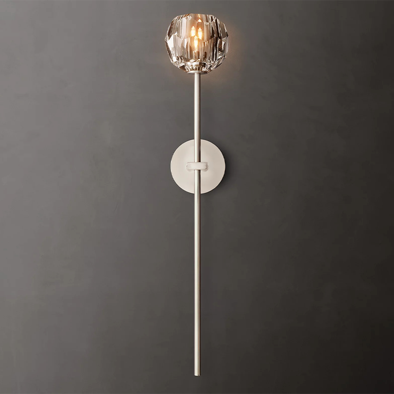 Large Clear Glass Wall Sconce