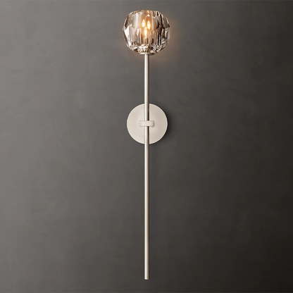 Large Clear Glass Wall Sconce
