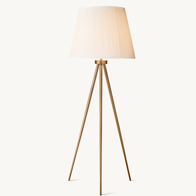 Modern Silk Shade Floor Lamp