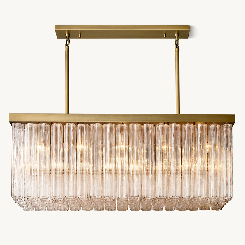 Cielo Linear Glass Tube Chandelier