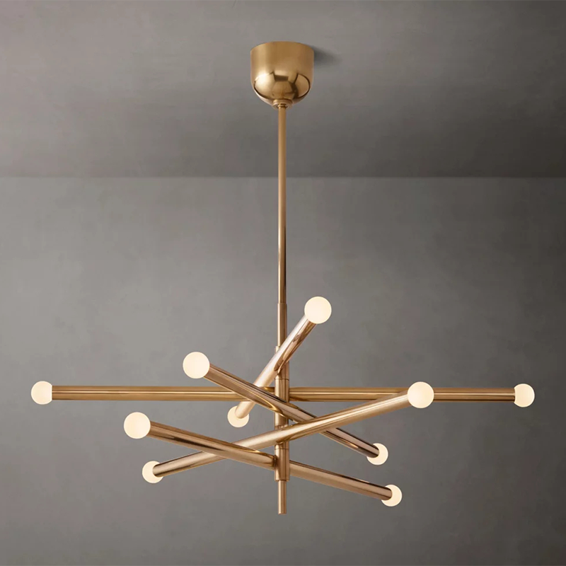 Modern Brass Multi-Light Chandelier