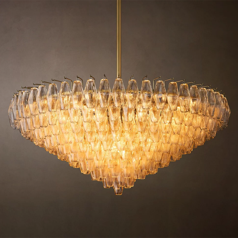 Chiara Tiered Glass Round Chandelier