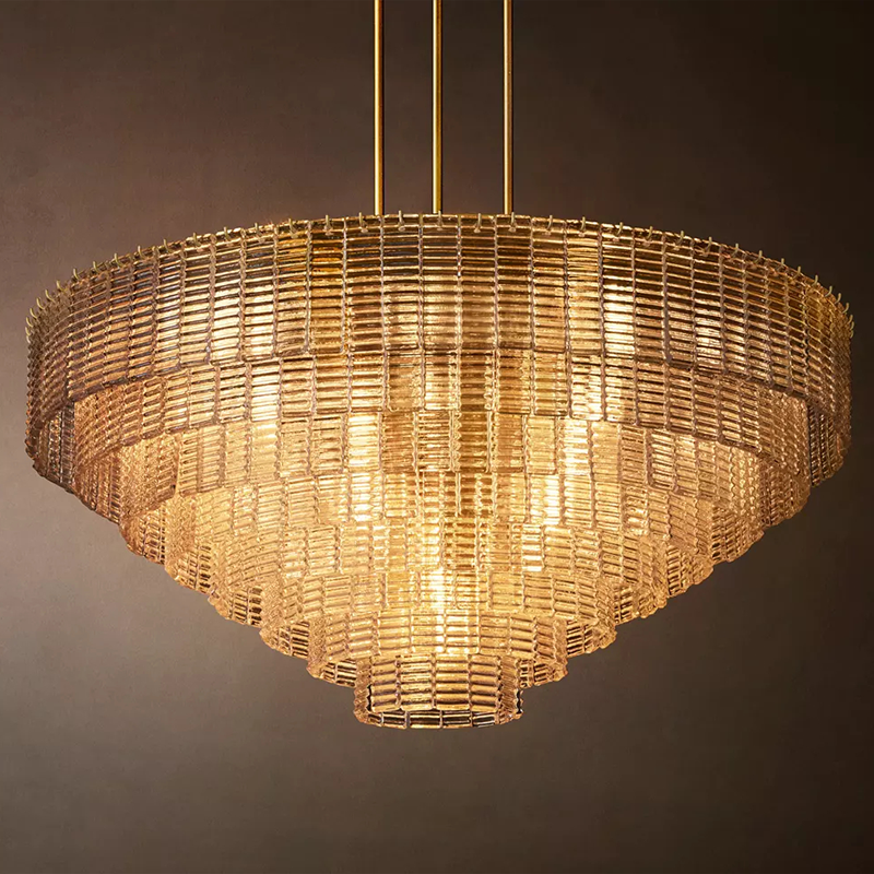 Sirene Tiered Clear Glass Chandelier