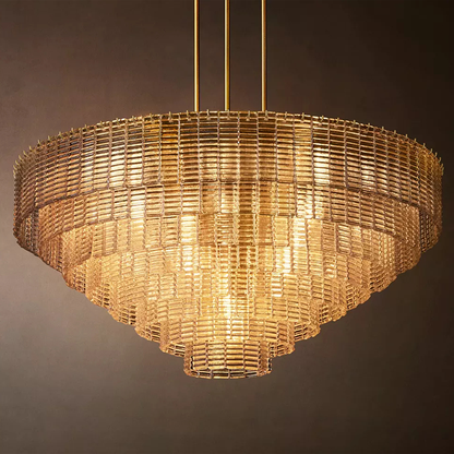 Sirene Tiered Clear Glass Chandelier