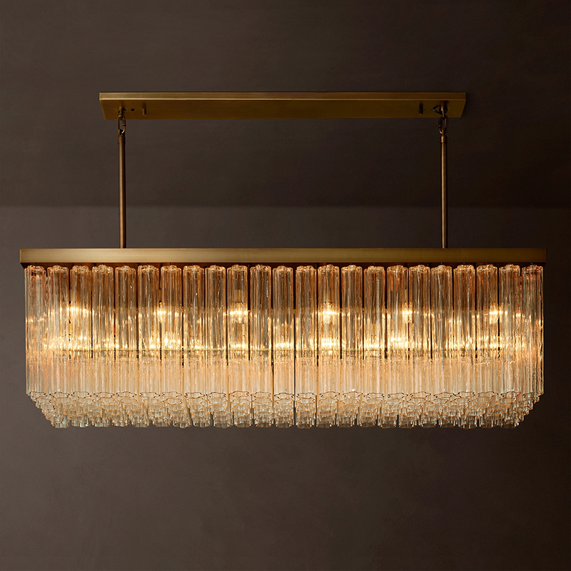 Cielo Linear Glass Tube Chandelier