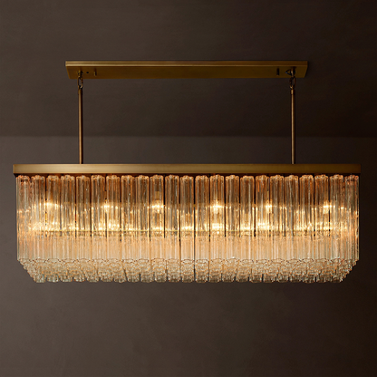 Cielo Linear Glass Tube Chandelier