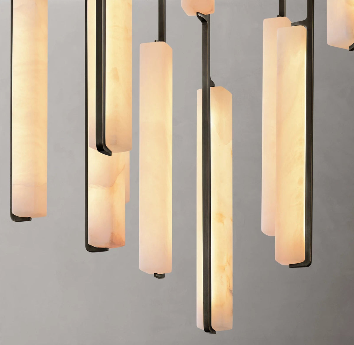 Audubon Modern Alabaster Round Chandelier