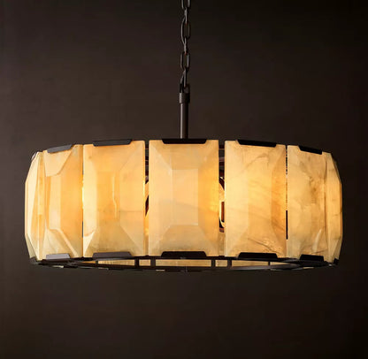 Harlow Calcite Round Chandelier