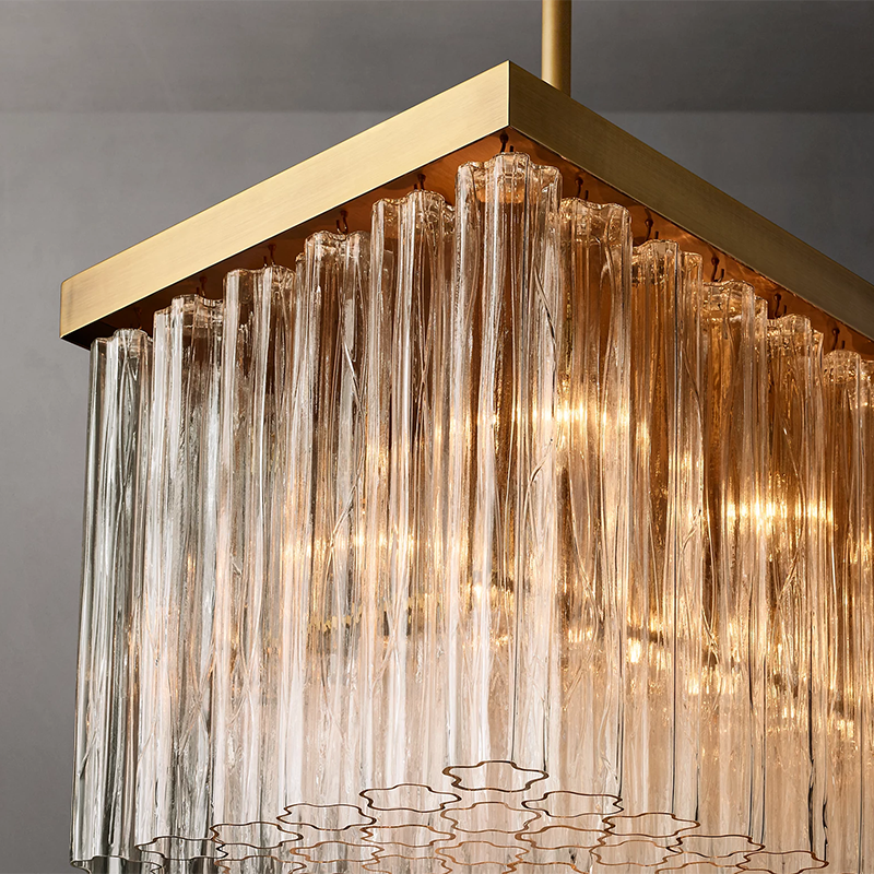 Cielo Linear Glass Tube Chandelier