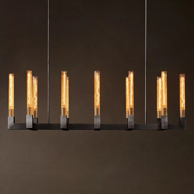 Modern Glass Linear Ceiling Light