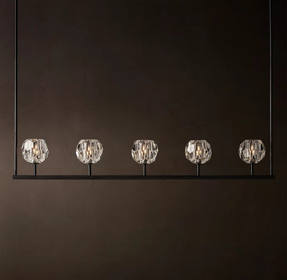 Clear Glass Linear Chandelier