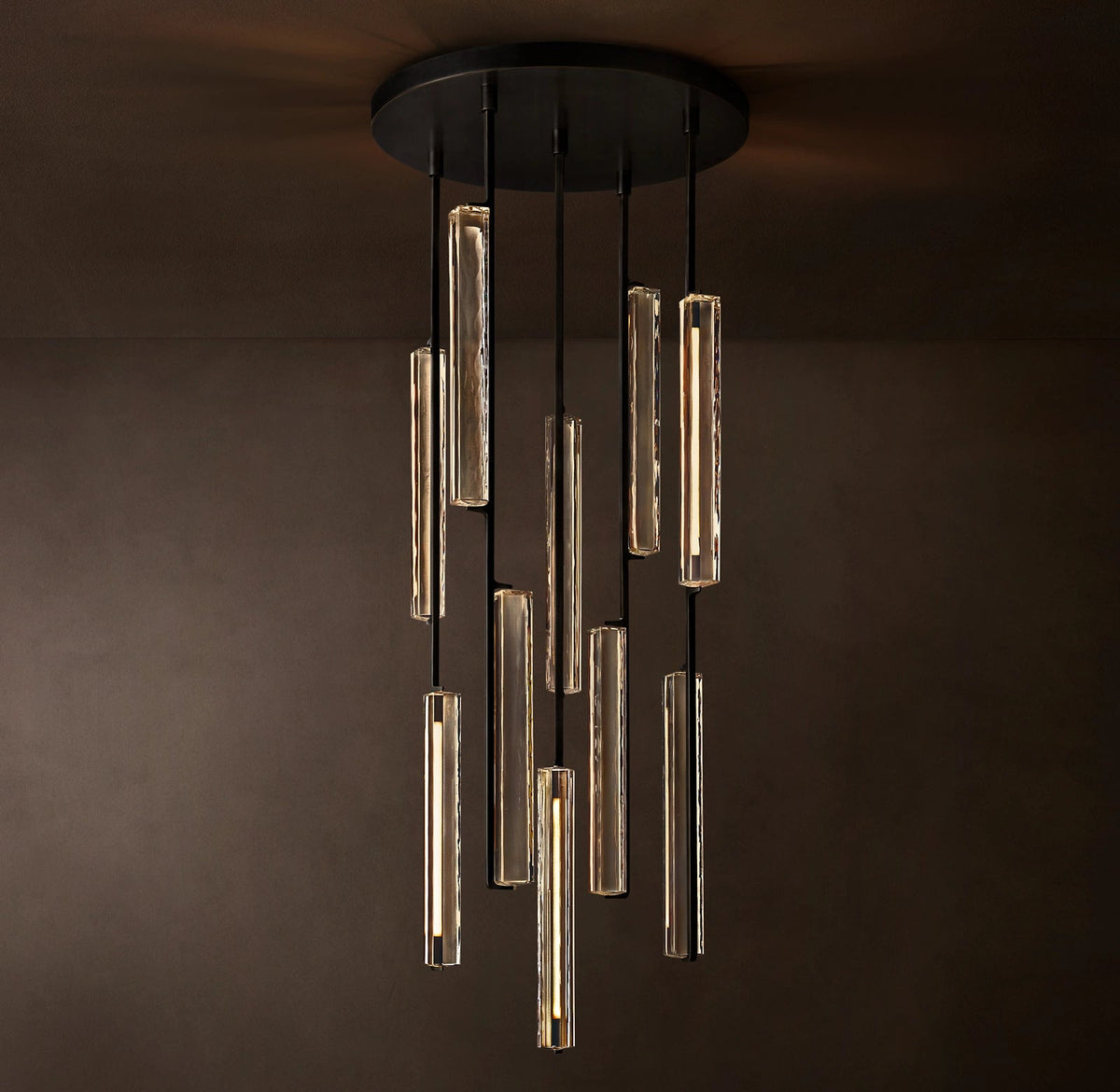 Audubon Modern Crystal Round Chandelier